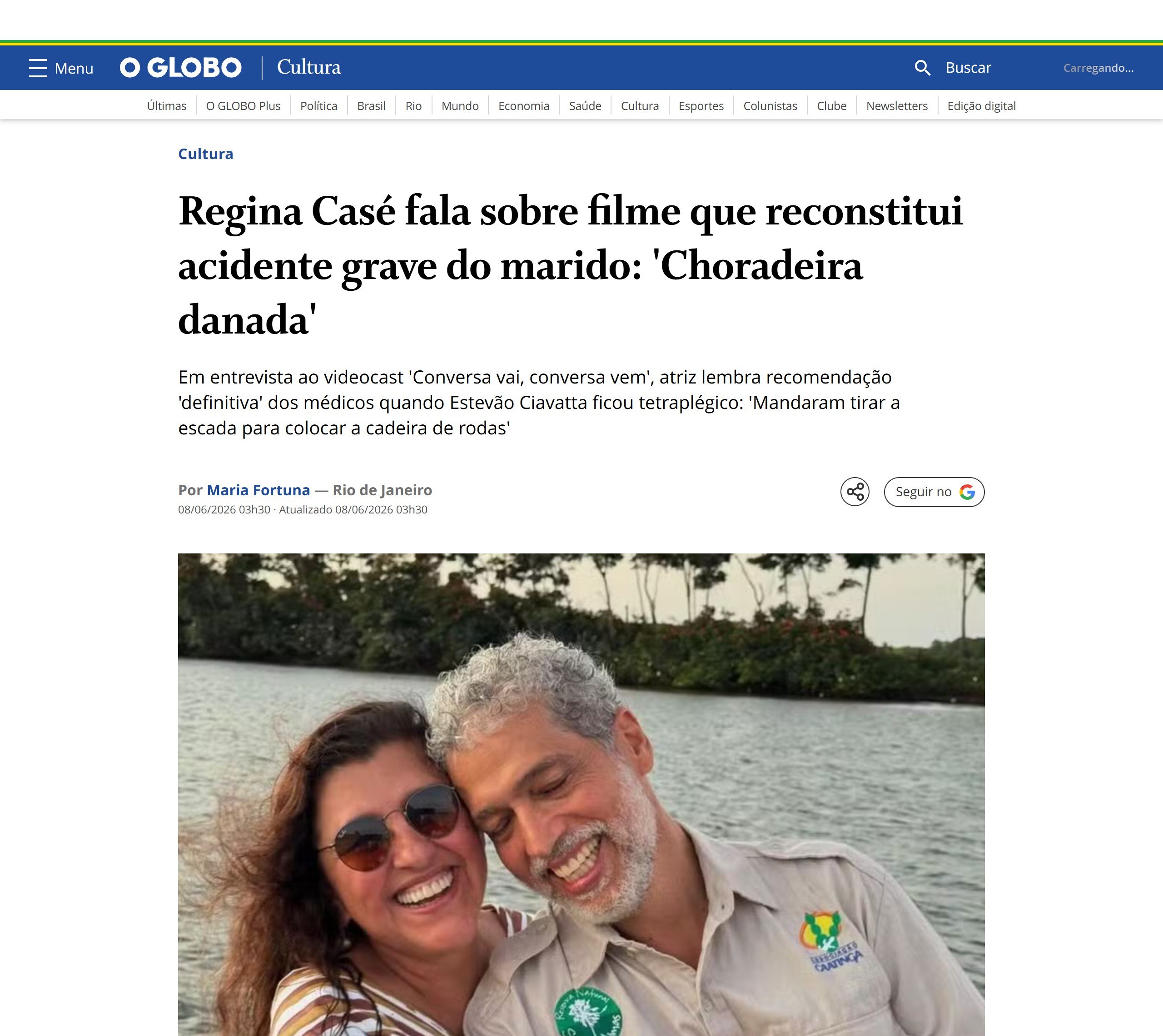 O Globo · Cultura · Maria Fortuna · 08/06/2026