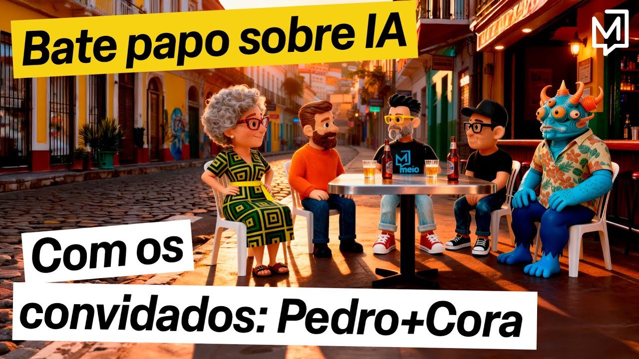 Bate papo sobre IA com os convidados Pedro+Cora