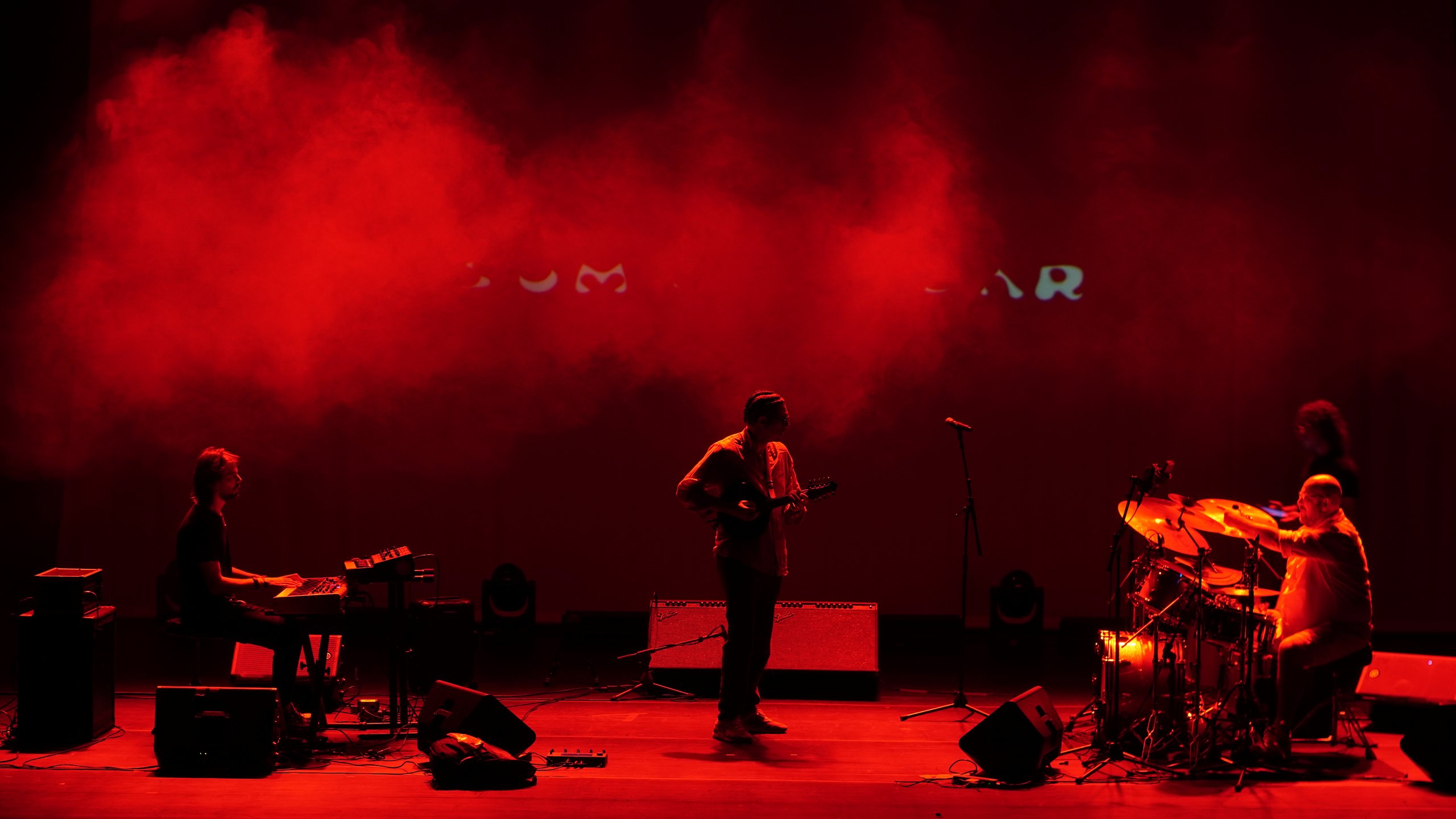On stage