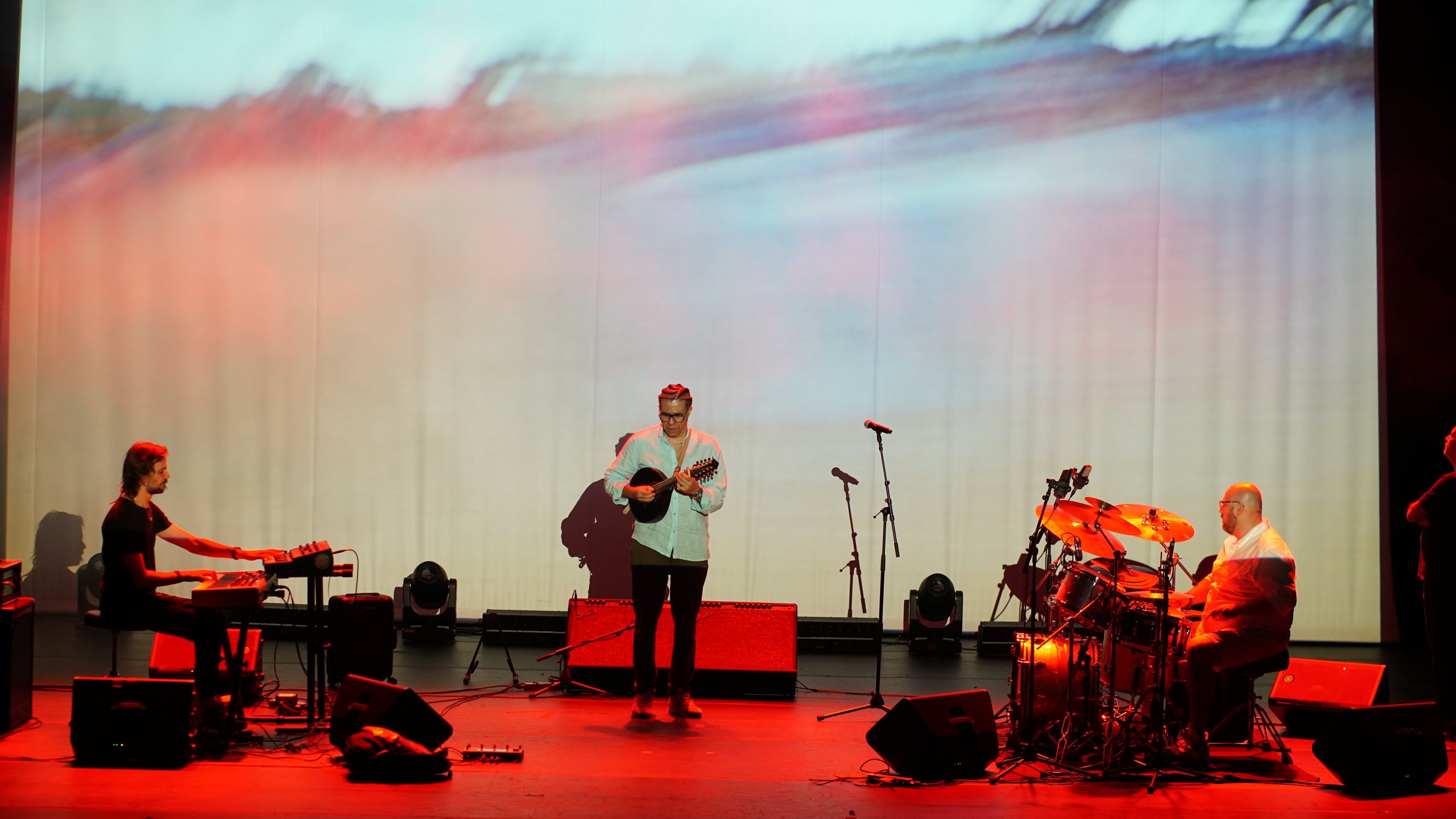 On stage